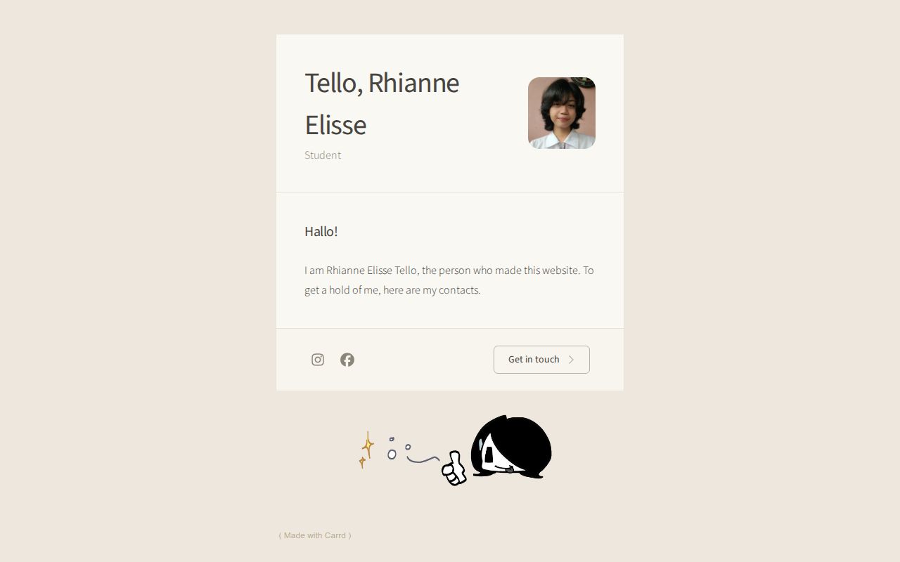 Carrd profile picture for @tello